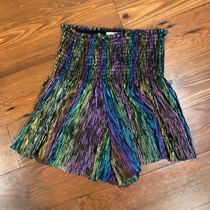 NWOT- queen of sparkles multicolored shorts- small